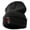 Black, variant on Halloween Grim Reaper Embroidered Long Knitted Beanie - Dark Grey OSFM