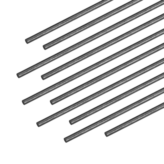 Varilla de fibra de carbono Uxcell de 0.04'' para avión RC, poste mate, carbono negro, 10 piezas