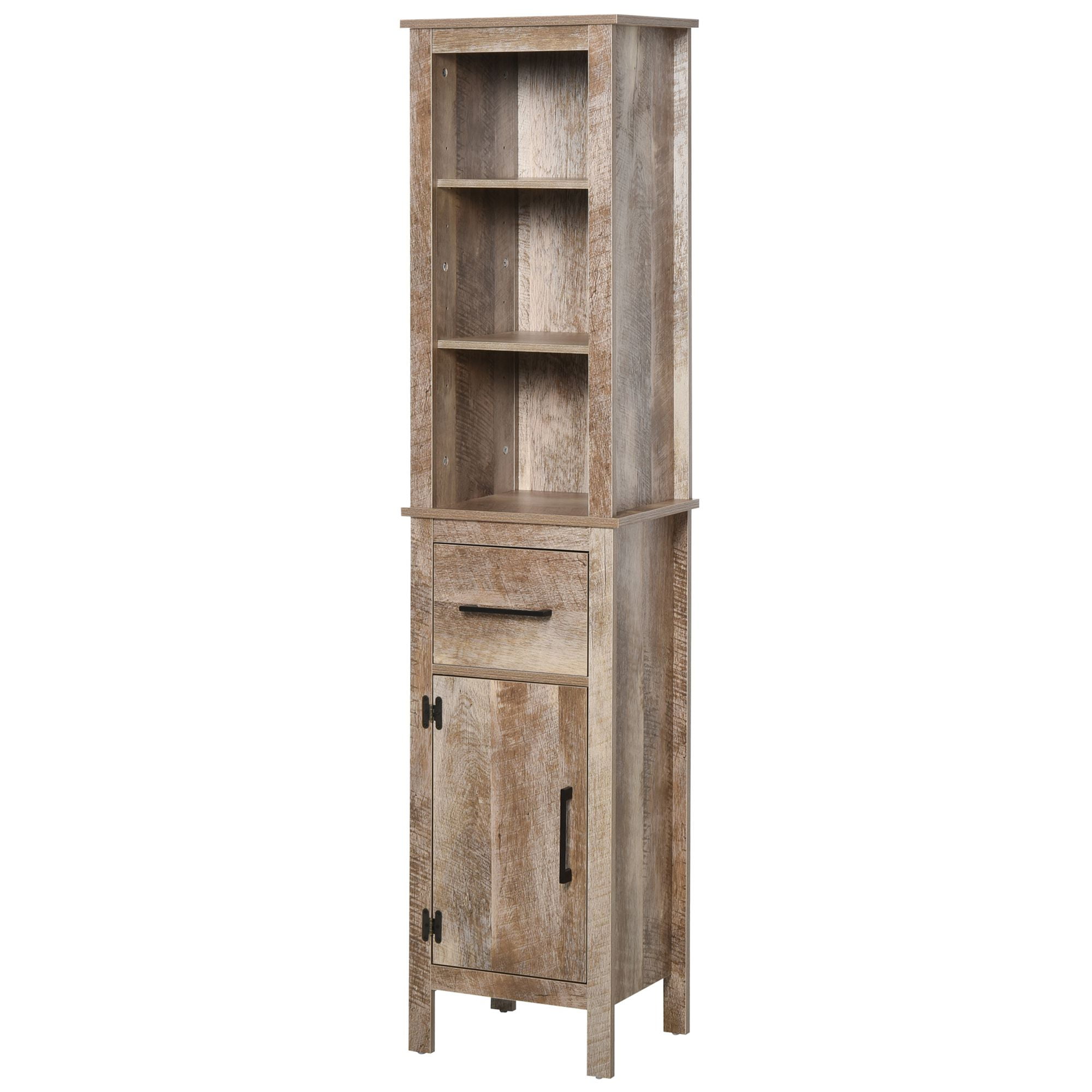 Kleankin Tall Bathroom Storage Cabinet, Tall Thin Storage Shelves