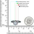 thumbnail image 2 of Art Deco Round Wedding Engagement Ring Size-9 Simulated CZ 925 Sterling Silver, 2 of 7