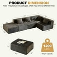 thumbnail image 3 of Yardi Yarda Modular Sectional Couches with Deep Seat, L-Shape Cloud Sofa Couch with High Density Memory Foam, Boneless Upholstered Couch Perfect for Indoor, Gray, 3 of 14