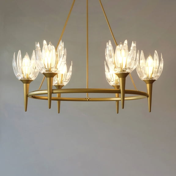 Luxury Traditional Chandelier, Brushed Gold, UQL6470