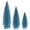 Baby Blue, variant on Vickerman 3"-5"-7" Silver Glitter Oval Pine Artificial Christmas Tree, Set of 3
