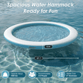 thumbnail image 6 of Mvpipi 8ft Inflatable Sunchill Float Ring with Mesh Center, Heavy Duty Water Hammock Platform for Pool, Lake and Ocean, 6 of 7