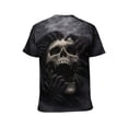 thumbnail image 2 of LAOLIUSN Men's 3D Skull Graphic T Shirt, All Over Print Short Sleeve Crewneck Tee, 88% Polyester 12% Spandex, Casual Novelty Streetwear Tops, S-4XL, 2 of 6