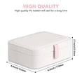 thumbnail image 6 of Jewelry Storage Box, Small Travel Jewelry Box Organizer Case, Njjex Faux Leather Portable Jewelry Box Organizer Case for Rings Earrings Necklace, White, 6 of 6