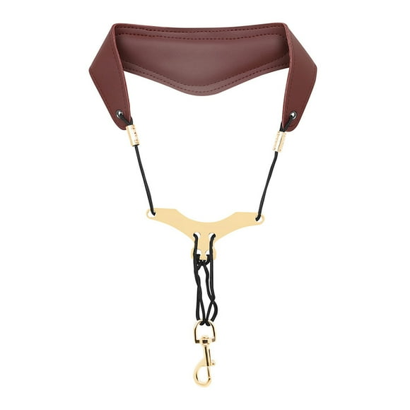 Professional Saxophone Neck Strap, Saxophone Leather Filling Sponge Padded Soft Neck Sling, Saxophone Harness For Baritone Alto Tenor Soprano Baritone