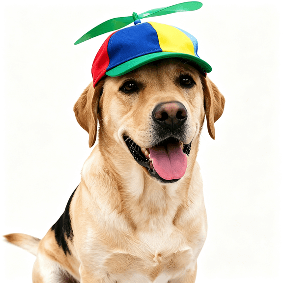 GASTROPOD Propeller Pet Hats,Funny Helicopter Adjustment Green Hats for Dog and Cat M Funny Helicopter Adjustment Dog Hat