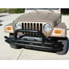 Rampage by RealTruck Front Tubular Bumper for Jeep Wrangler/CJ | Hoop, Steel, Black | 8620 | Compatible with 1976 - 2006 Jeep CJ, Wrangler YJ & TJ