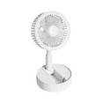 thumbnail image 2 of Foldable USB Rechargeable Fan, Retractable 3-Speed Desk Fan, 1200mAh Lithium Battery Fan, 180° Adjustable Camping Fan, Space-Saving Travel Cooling Device, Durable Outdoor/Office Air Circulator, 2 of 7