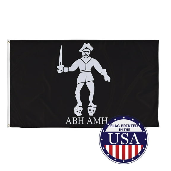 Vispronet 3ft x 5ft Captain Bart Roberts ABH AMH Jolly Roger Pirate Flag
