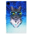 thumbnail image 2 of SaniMore Case for Samsung Galaxy Tab A8 Case 10.5" 2022 SM-X200/X205, PU Leather Tablet Auto Wake/Sleep Card Holder Anti-slip Strip Kickstand Shockproof TPU Backplane Wallet Case, Headset Cat, 2 of 12