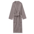 thumbnail image 4 of Robes pour Femmes Robe en Polaire Douce Col Châle Peignoir Long Manteau en Peluche Robe de Bain TG, 4 of 4