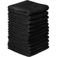 thumbnail image 1 of Beauty Threadz Fast Drying, Extra Absorbent, 100% Terry Cotton Washcloths, Black - 500 GSM Quality - Pack of 24, 1 of 7