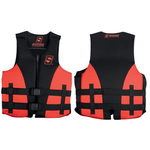 Seachoice 85109 Evoprene Multi-Sport Life Jacket - 3XL - Red/Black, Fits Chest 50-56 in, USCG Level 70