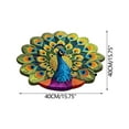 thumbnail image 2 of 40x40cm Crystalline Velvet Quick-Dry Non-Slip Bath Mat with Peacock Design, Unique Shape for Bathroom and Kitchen Decorative Use, 2 of 8