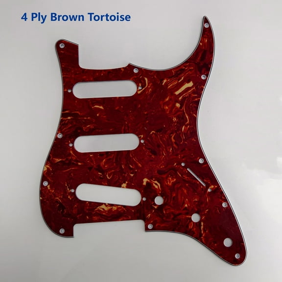 Custom Guitar Pickguard Tortoise for FD 11 Hole SSS 4 Ply Pickguard Replacement Parts 4 Colours Availab