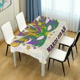 thumbnail image 7 of SKYSONIC Mardi Gras Tablecloth Waterproof Washable Polyester Square Table Cover Durable Tablecloth for Kitchen Dining Table Party Decor (60 X 90 Inch), 7 of 7