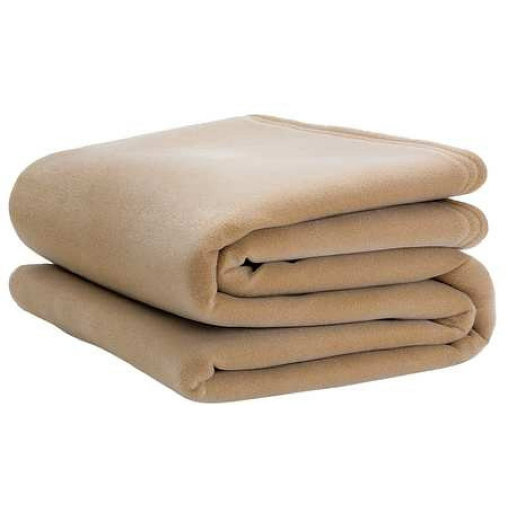VELLUX 1B05405 Blanket,Twin,66x90 In.,Tan,PK4