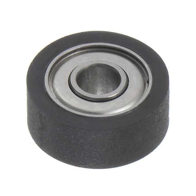 Unique Bargains Roulement à Rouleau à Poulie en PU 3x10x4 mm, Roue de Guidage Revêtue de Polyuréthane pour Usage Industriel, Noir