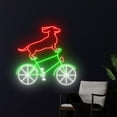 thumbnail image 3 of Handmadetneonsign Dachshund Bicycle Neon Sign, Dachshund Bicycle Led Sign, Bicycle Fan Club Decor, 3 of 5