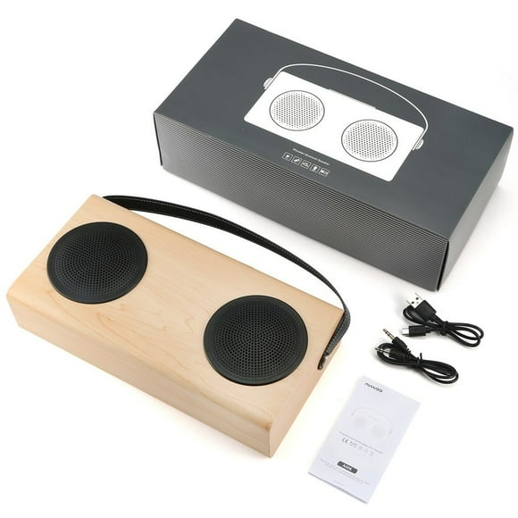 Wooden Wireless Speaker Fm Radio & Mp3 Player 4000Mah Portable Wireless