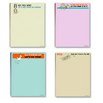 Stonehouse Collection Funny Dog Theme Pads - 4 Assorted Note Pads - Great Dog Gift Set