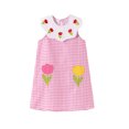 thumbnail image 2 of Bellafa Toddler Girls Sleeveless Lapel Neck Summer Dress Princess Ruffle A-Line Cotton Sundress Kids Casual Polo Dresses 2-7 Years, 2 of 7