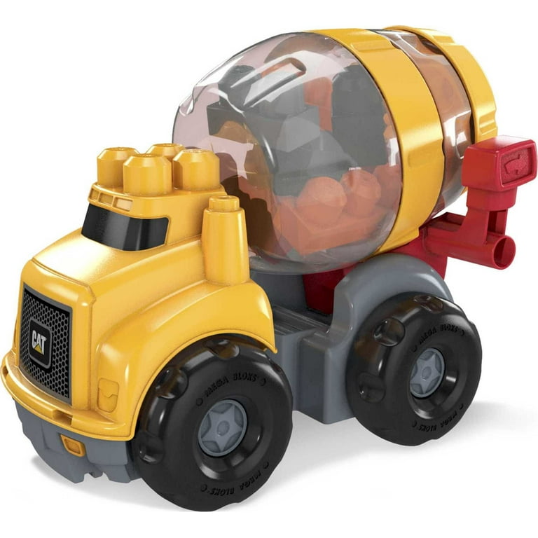 MEGA BLOKS Fisher-Price Building Toy Blocks Cat Cement Mixer Truck