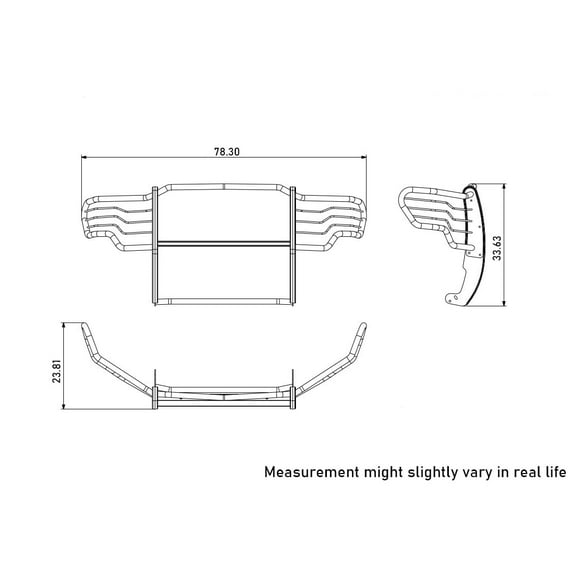 Black Horse Off Road 17FP30MAPLFR Grille Guard Kit