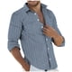 thumbnail image 2 of Blusa y camisa de manga larga con cuello vuelto para hombre, informal, con estampado de botones y bolsillo, cuello vuelto, blusa de manga larga, blusa de poliéster para hombre, 2 of 6