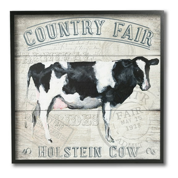 Stupell Industries Vintage Country Fair Animals & Insects Painting Black Framed Art Print Wall Art, 12 x 12
