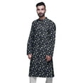 thumbnail image 4 of Atasi Kurta Imprimé pour Hommes Col Mandarin Popeline de Coton Kurta Chemise Décontractée, 4 of 7