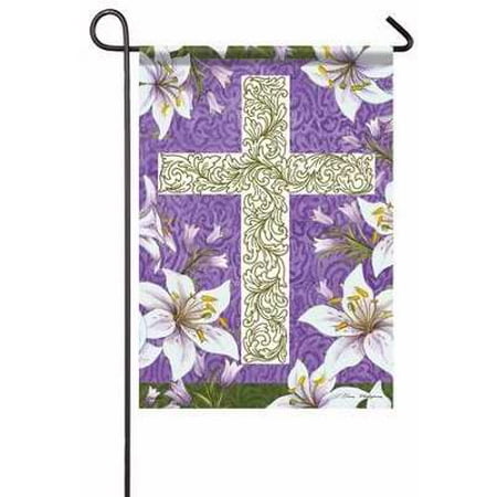 Flag-Garden-Easter Cross (13 x 18)