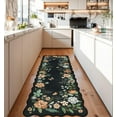 thumbnail image 6 of Moynesa 2'x6' Floral Runners for Hallways, 2x6ft Kitchen Runner Rug Ultra-Thin Soft Rug, Non-Slip Washable Rug Runner Stain Resistant Boho Rug Low-Pile Carpet Runner for Bathroom Bedroom,Black, 6 of 6