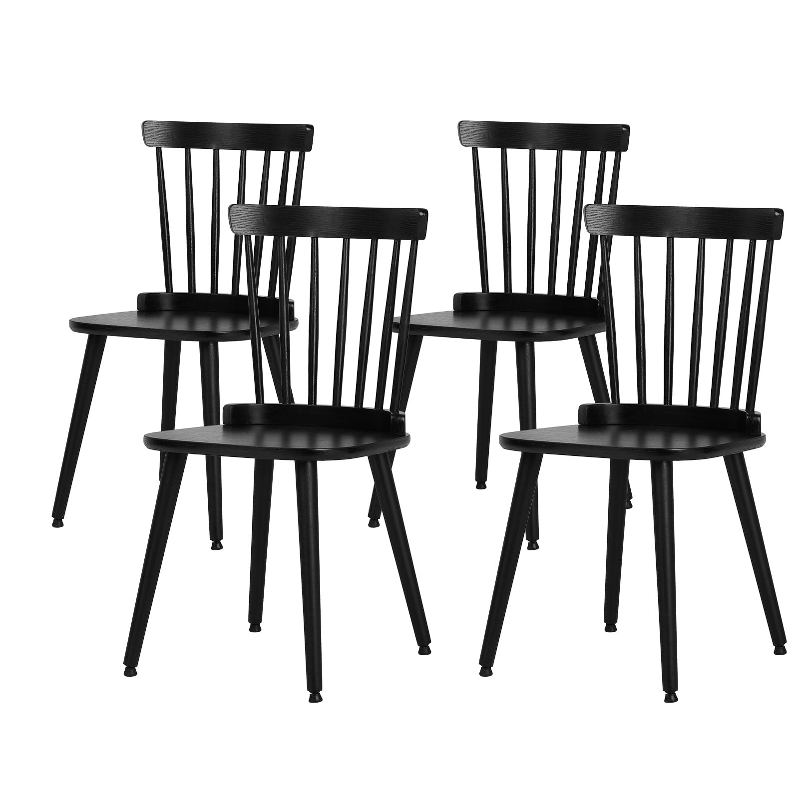Dining Chairs Set of 4 Windsor Solid Wood Modern Spindle Back Chair
