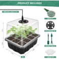 thumbnail image 4 of Seed Starter Tray with Grow Light Cells Seed Starter Kit with Adjustable Humidity and Dome Brightness Heightened Lids Mini house Plant Germination Tray Kit for Seeds Growi, 4 of 9