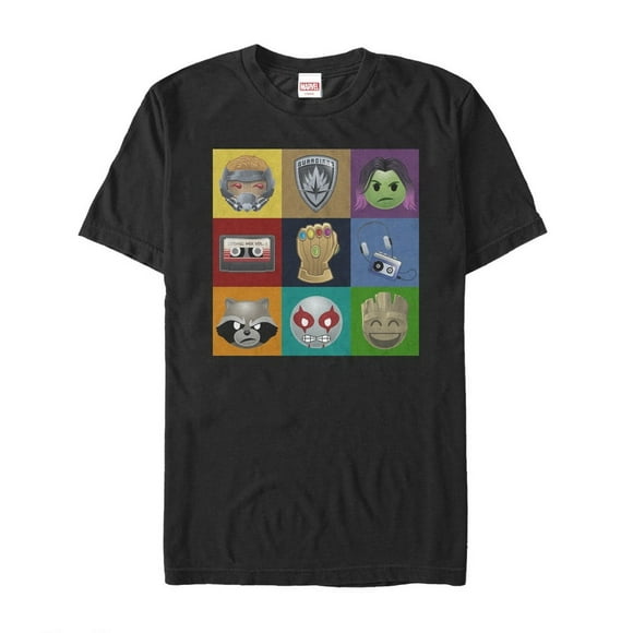 Men's Marvel Guardians of the Galaxy Emojis  T-Shirt - Black - Small
