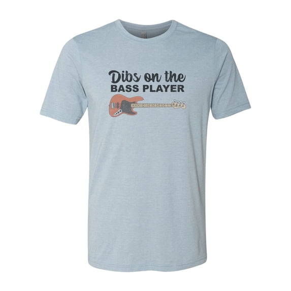 "Dibs On The Bass Player, Bass Player Wife, Bassist Girlfriend, Unisex Fit, Sublimation, Bassist Girl, Bassist Wife, Band Wife, Gift For Her, Stonewash Denim, LARGE"