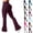 09# Wine, variant on Butt Lifting Leggings for Women Flared Yoga Workout Gym Pants with Pockets Coffee L