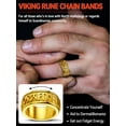 thumbnail image 3 of FaithHeart Nordic Viking Spinner Runes Ring for Men Gold Plated Punk Thumb Band Ring Stainless Steel Rotatable Fidget Ring for Anxiety Father Birthday Jewelry Gift for Anniversary Size 14, 3 of 11