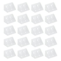 Uxcell 20Pcs Plastic Corner Braces, 90 Degree Furniture Angle Brackets, Clear