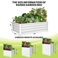 thumbnail image 2 of Raised garden bed, rectangular planter for plants, vegetables and flowers, rectangular galvanised metal raised garden bed., 2 of 8
