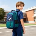 thumbnail image 2 of SUYIDA Space Cartoon Astronaut Print Backpack Large Capacity Lightweight Ergonomic for Back to School Travel Daypack Backpack, 2 of 7