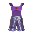 thumbnail image 3 of Mono de princesa con temática de Disney para niñas, ropa de manga voladora, una pieza, corta, sirena, Moana, Mirabel, Anna, Verano, 3 of 5