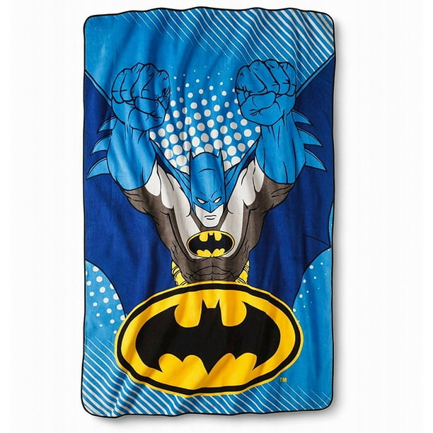 Batman Blanket Twin or Toddler Bed Micro Plush Fleece Blanket Super