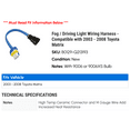 thumbnail image 2 of Fog / Driving Light Wiring Harness - Compatible with 2003 - 2008 Toyota Matrix 2004 2005 2006 2007, 2 of 2