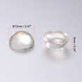 thumbnail image 2 of 100pcs Gato Ojo Resina Cuentas, 12mm Plana Espalda Redonda Cúpula Cuentas Semi Redondas Cuentas para Joyería Fabricación Arcilla Accesorios Artesanía, Transparente Unique Bargains cuentas sueltas, 2 of 5
