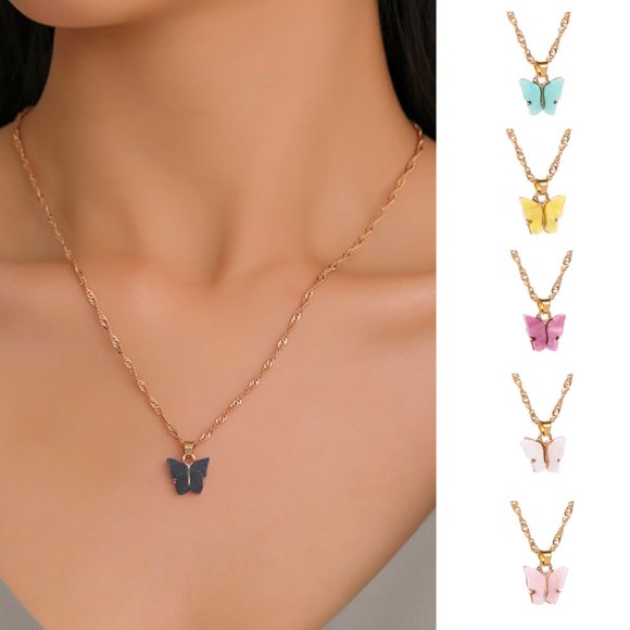Xihbxyly Collar Dulce, Cadena de Clavícula Acrílica Colorida, Elegante Joyería de Aleación, Diseño Único para Uso Diario, Accesorio Perfecto para Cualquier Ocasión, Ideal para Mujeres, Artículo Nuevo