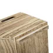 Better Homes & Gardens 2-Piece Set Natural Wood Stacking Open Front Decorative Storage Bins, 11 in x 16.5 in x 10 in